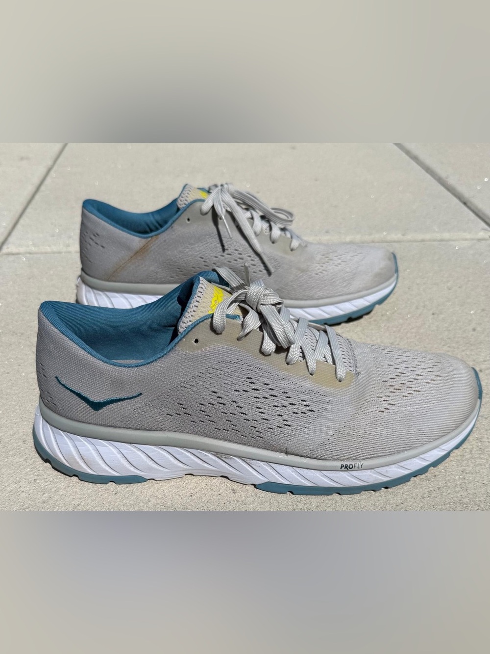 HOKA Light Gray Men's Running Sneakers - Lightweight